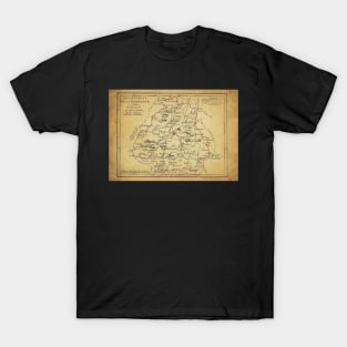 Old Map - Vintage - Dordogne Department T-Shirt